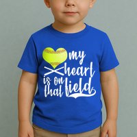 My Heart Is On That Field Baseball Toddler T-Shirt
