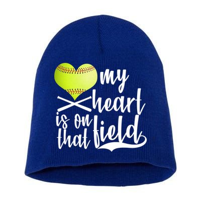 My Heart Is On That Field Baseball Short Acrylic Beanie