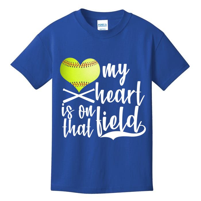 My Heart Is On That Field Baseball Kids T-Shirt