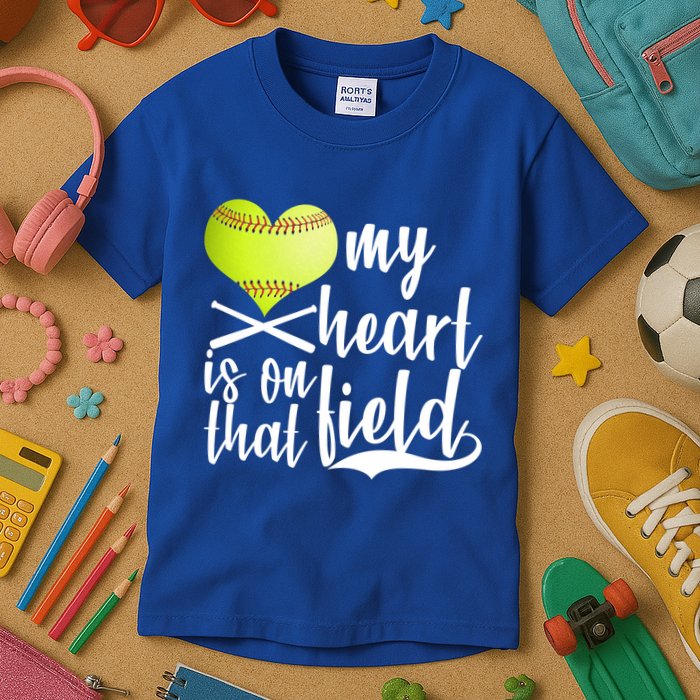 My Heart Is On That Field Baseball Kids T-Shirt