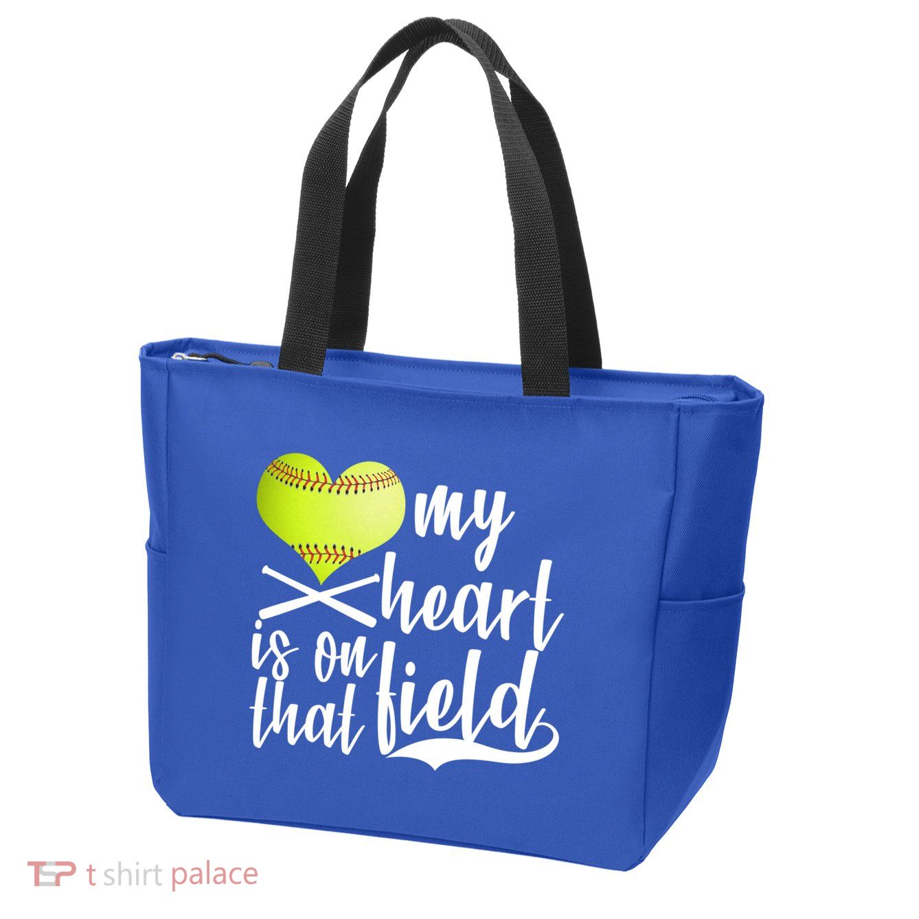 My Heart Is On That Field Baseball Zip Tote Bag