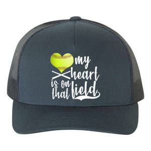 My Heart Is On That Field Baseball Yupoong Adult 5-Panel Trucker Hat