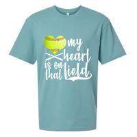 My Heart Is On That Field Baseball Sueded Cloud Jersey T-Shirt