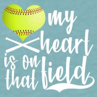 My Heart Is On That Field Baseball Sueded Cloud Jersey T-Shirt