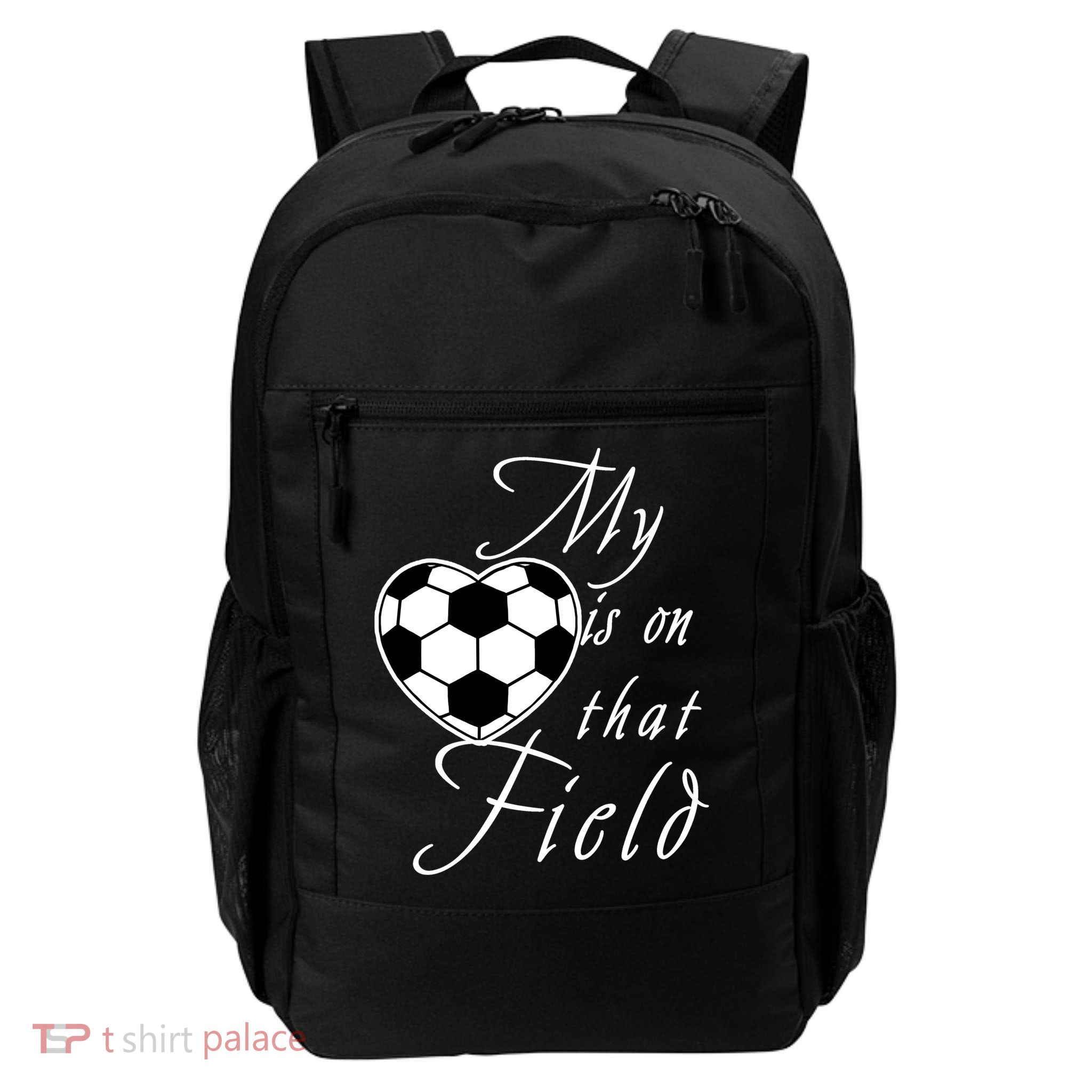 My Heart Is On that Field Cute Soccer Daily Commute Backpack