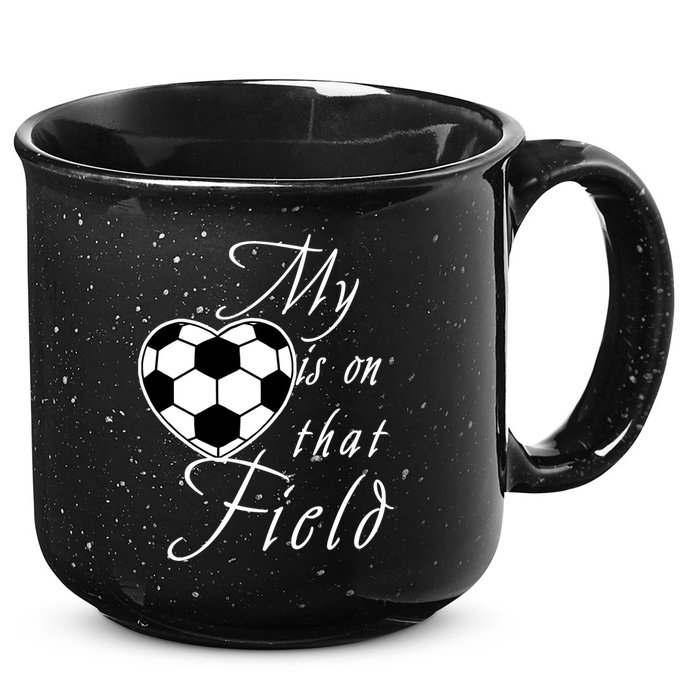 My Heart Is On that Field Cute Soccer 15oz Campfire Ceramic Mug