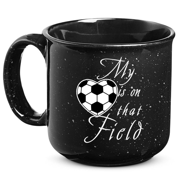 My Heart Is On that Field Cute Soccer 15oz Campfire Ceramic Mug