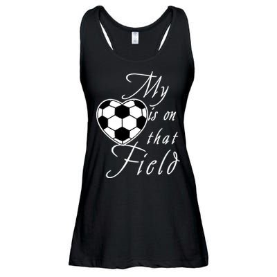 My Heart Is On that Field Cute Soccer Ladies Essential Flowy Tank