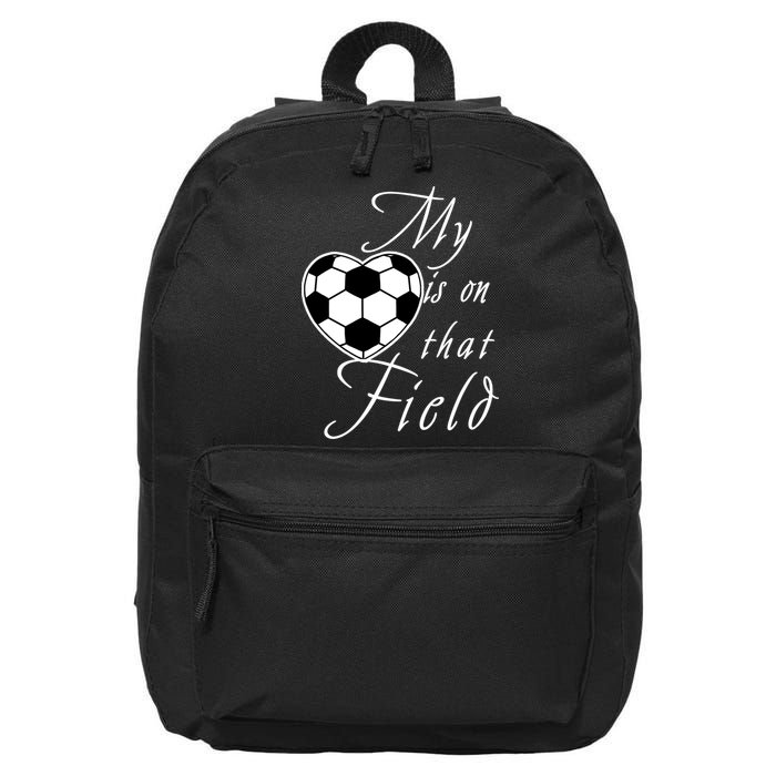 My Heart Is On that Field Cute Soccer 16 in Basic Backpack