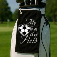 My Heart Is On that Field Cute Soccer Golf Towel