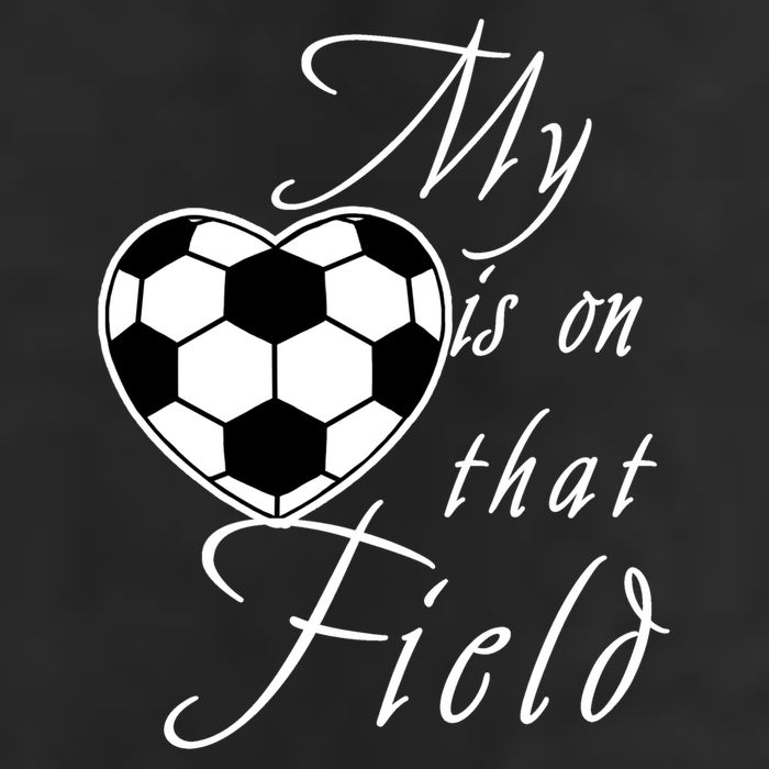 My Heart Is On that Field Cute Soccer Golf Towel