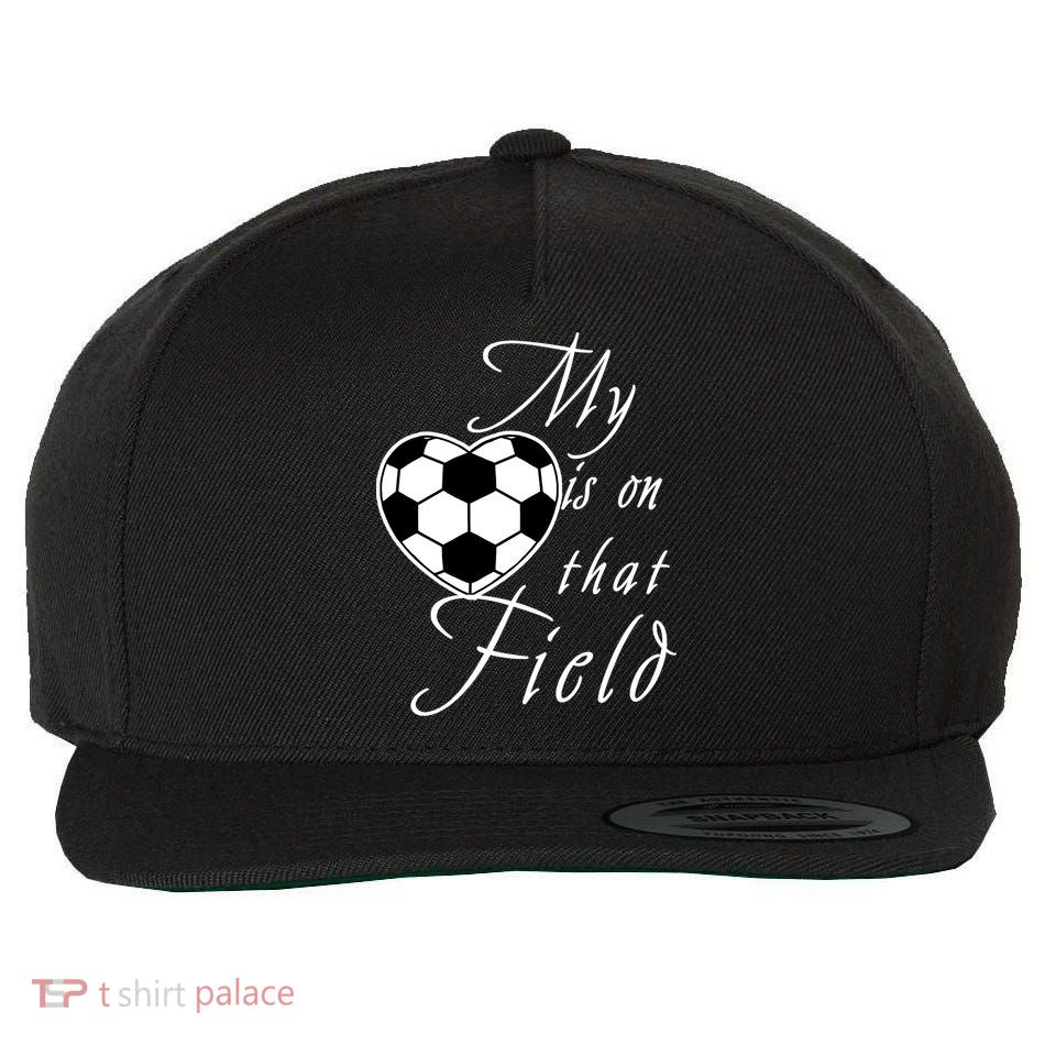 My Heart Is On that Field Cute Soccer Wool Snapback Cap