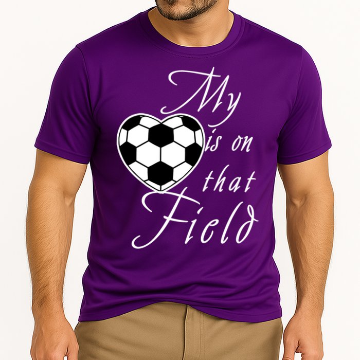 My Heart Is On that Field Cute Soccer Performance Shirt