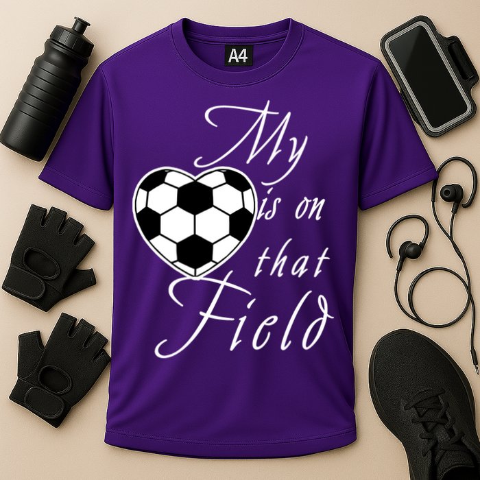 My Heart Is On that Field Cute Soccer Performance Shirt