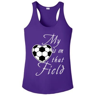 My Heart Is On that Field Cute Soccer Ladies PosiCharge Competitor Racerback Tank