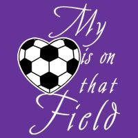 My Heart Is On that Field Cute Soccer Baby Bodysuit