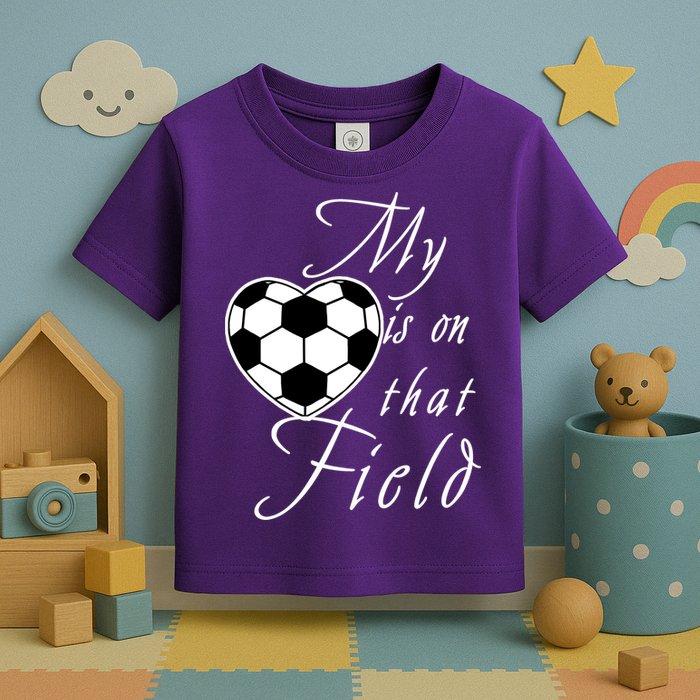 My Heart Is On that Field Cute Soccer Toddler T-Shirt