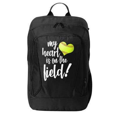My Heart Is On The Field Baseball Player City Backpack
