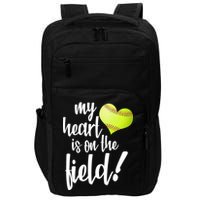 My Heart Is On The Field Baseball Player Impact Tech Backpack