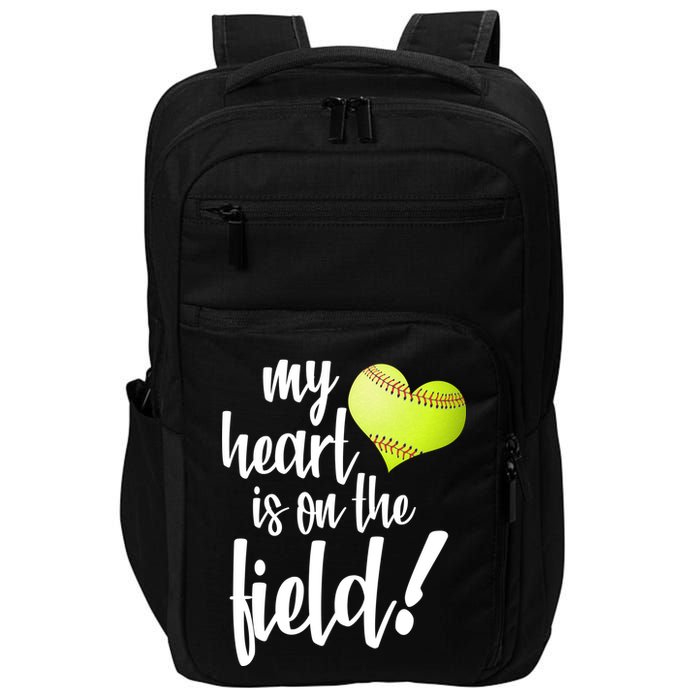 My Heart Is On The Field Baseball Player Impact Tech Backpack