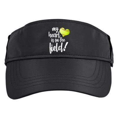 My Heart Is On The Field Baseball Player Adult Drive Performance Visor