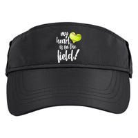 My Heart Is On The Field Baseball Player Adult Drive Performance Visor