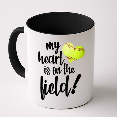 My Heart Is On The Field Baseball Player Mug