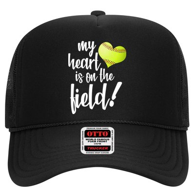 My Heart Is On The Field Baseball Player Trucker Hat