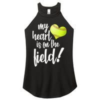 My Heart Is On The Field Baseball Player Women's Perfect Tri Rocker Tank