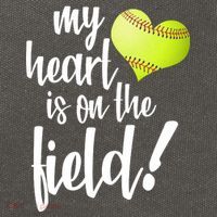 My Heart Is On The Field Baseball Player Cotton Canvas Backpack