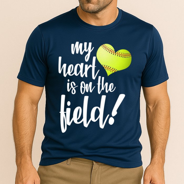 My Heart Is On The Field Baseball Player Performance Shirt
