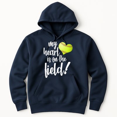 My Heart Is On The Field Baseball Player Hoodie