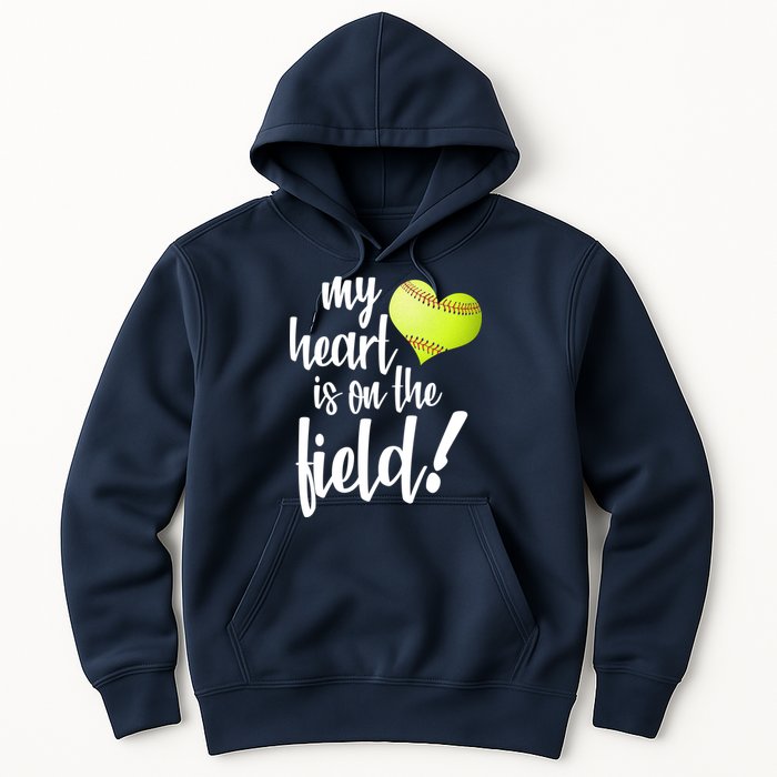 My Heart Is On The Field Baseball Player Hoodie