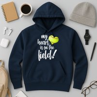 My Heart Is On The Field Baseball Player Hoodie
