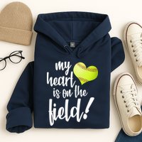 My Heart Is On The Field Baseball Player Hoodie