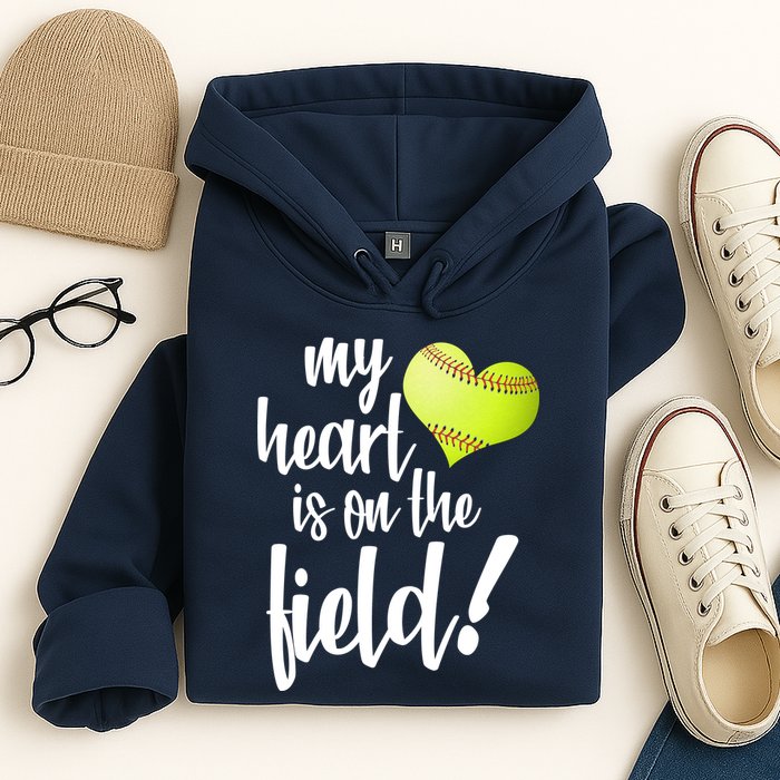 My Heart Is On The Field Baseball Player Hoodie
