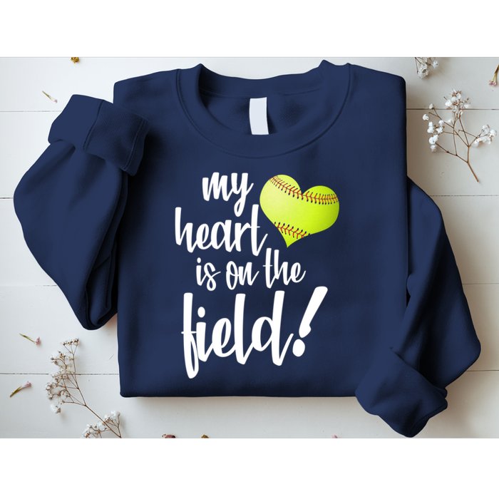 My Heart Is On The Field Baseball Player Sweatshirt