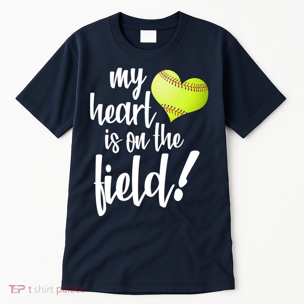 My Heart Is On The Field Baseball Player Tall T-Shirt
