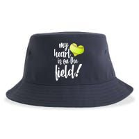 My Heart Is On The Field Baseball Player Sustainable Bucket Hat