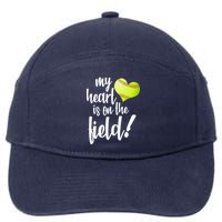 My Heart Is On The Field Baseball Player 7-Panel Snapback Hat