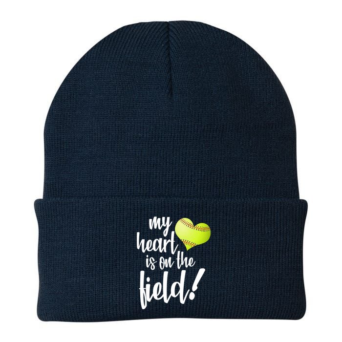 My Heart Is On The Field Baseball Player Beanie