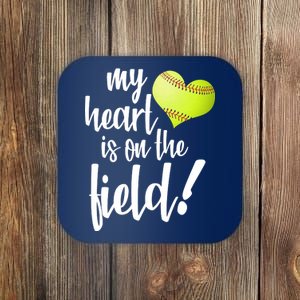 My Heart Is On The Field Baseball Player Coaster