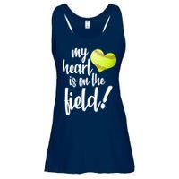My Heart Is On The Field Baseball Player Ladies Essential Flowy Tank