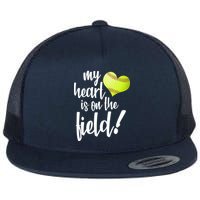 My Heart Is On The Field Baseball Player Flatbill Hat