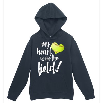 My Heart Is On The Field Baseball Player Urban Pullover Hoodie