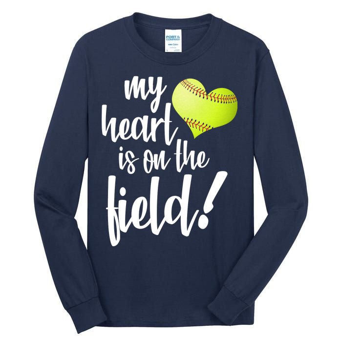 My Heart Is On The Field Baseball Player Tall Long Sleeve T-Shirt