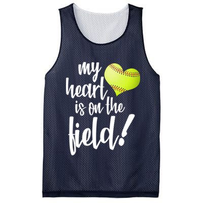 My Heart Is On The Field Baseball Player Mesh Reversible Basketball Jersey Tank