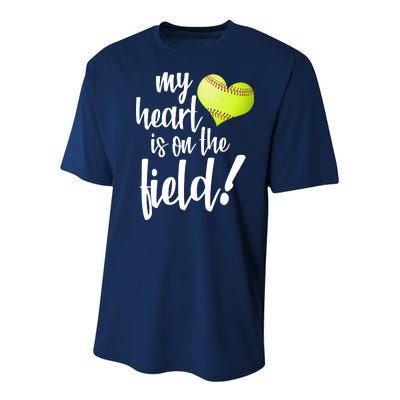 My Heart Is On The Field Baseball Player Youth Performance Sprint T-Shirt