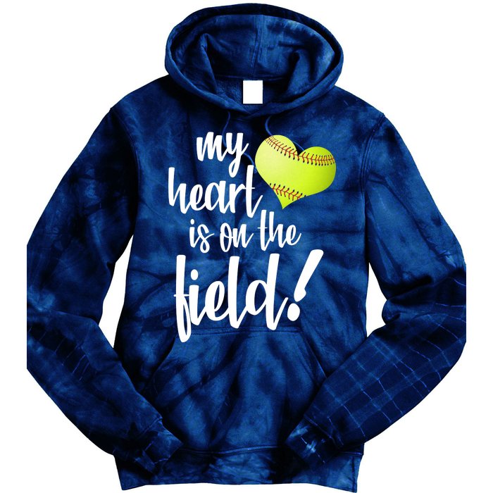 My Heart Is On The Field Baseball Player Tie Dye Hoodie