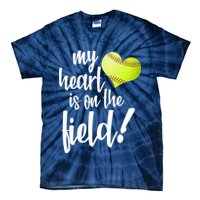 My Heart Is On The Field Baseball Player Tie-Dye T-Shirt